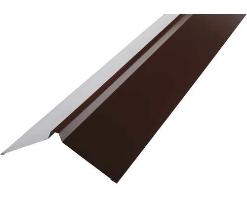 Faîtage droit PRECIT pour tôle trapézoïdale brun chocolat RAL 8017 1000 x 95 x 95 mm