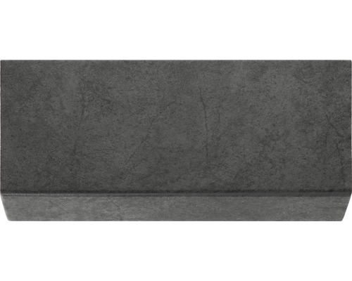 Barre longitudinale grès-cérame mica noir 24.5x10.5 cm