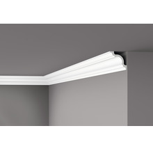 Prise de vue d''une pièce avec une moulure décorative blanche au plafond