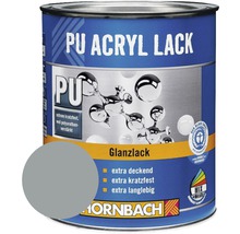 Laque couleur PU HORNBACH laque acrylique brillante RAL 7001 gris argent 125 ml-thumb-0