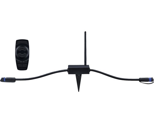 Contrôleur Paulmann Plug & Shine IP68 433 MHz noir avec télécommande 230/24V Distributeur de luminaires extérieurs avec télécommande