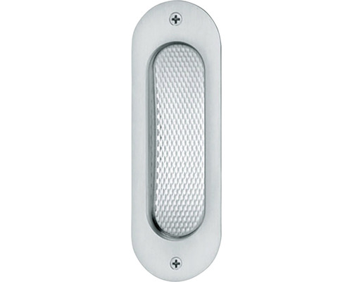 Poignée cuvette encastrée FSB pour porte coulissante 42 4212 ovale alu nature Coquille de tirage pour porte coulissante