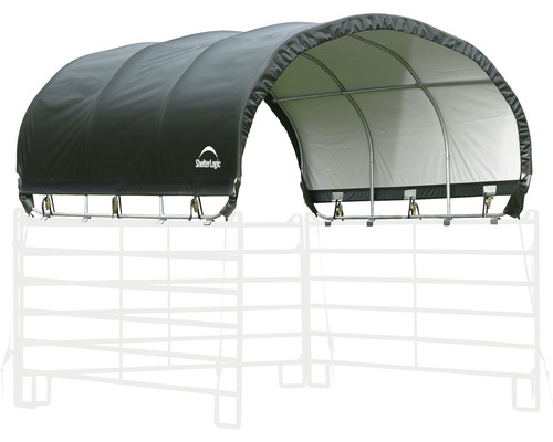 Weideunterstand mit ShelterLogic Logo