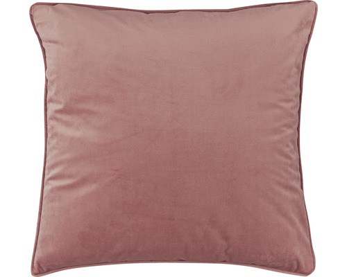 Housse de coussin Velvet 14 velours uni vieux rose 50x50 cm