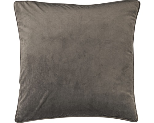 Housse de coussin Velvet 17 velours uni gris foncé 50x50 cm