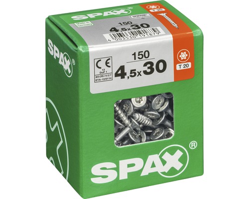 Boîte de vis universelles Spax, 4,5x30 mm, 150 pièces