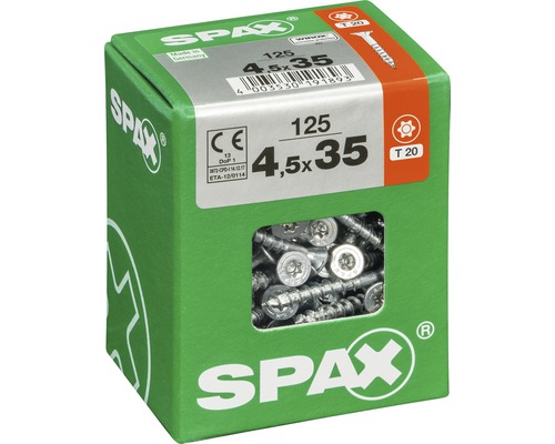 Spax Universalschrauben im Karton, 4,5 mal 35 Millimeter