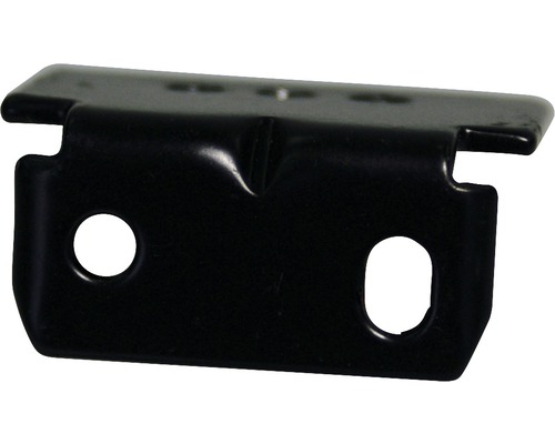 Équerre de fixation noire avec trous de fixation