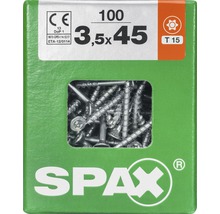 Vis Spax dans une boîte en carton, taille 3,5x45 mm, 100 pièces