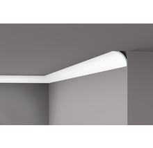 Pièce d''angle avec moulure de plafond LED