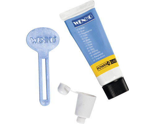 Wenko Kleber mit Schlüssel und geöffnetem Deckel