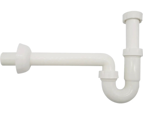 Siphon tubulaire plastique 1 1/4" x 32 mm blanc