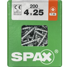 Vis Spax 4 x 25 millimètres, 200 pièces