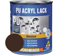 Laque couleur PU HORNBACH laque acrylique brillante RAL 8017 marron chocolat 125 ml