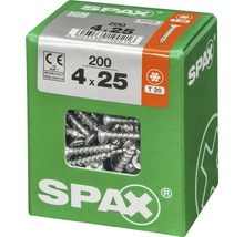Vis Spax 4 x 25 millimètres, 200 pièces