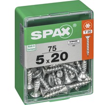 Vis à tête fraisée Spax, 5x20 millimètres, 75 pièces dans un paquet