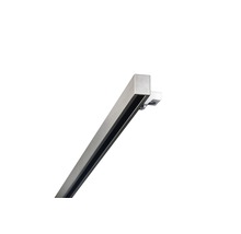 Rail de rideau Smart ensemble de profilé 1 voie aspect acier inox 200 cm