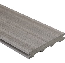 Lame de terrasse en bois composite Konsta Nativo Used Wood lightgrey 23x138x3000 mm