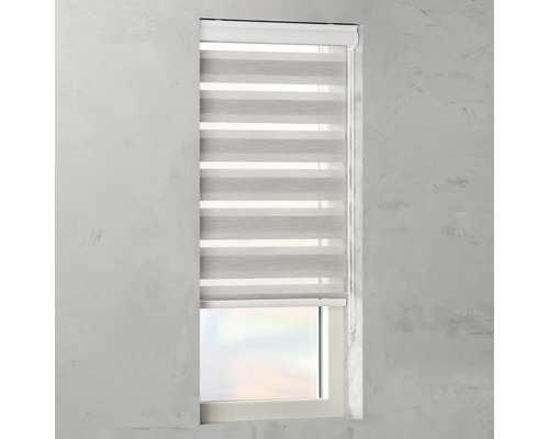 Fensterrollo mit horizontalen Streifen zur Lichtregulierung
