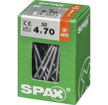 Vis Spax 4 x 70 millimètres dans une boîte