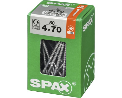 Vis Spax 4 x 70 millimètres dans une boîte