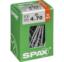 Vis Spax 4x70 millimètres dans un emballage vert
