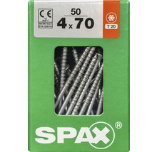 Vis Spax 4 x 70 millimètres, 50 pièces