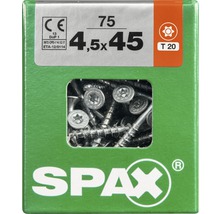 Vis SPAX 4,5x45 mm, contenu de l'emballage