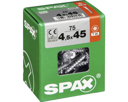 Paquet de vis Spax 4,5x45 millimètres