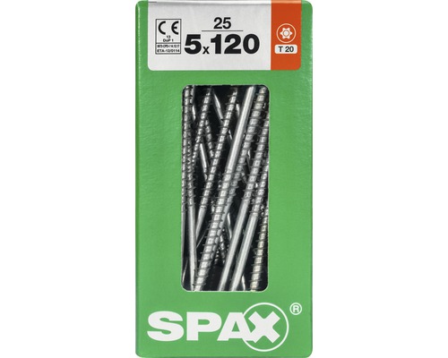 Vis universelles Spax 5 x 120 millimètres en carton