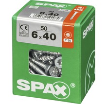 Schrauben der Größe 6 x 40 Millimeter in einer grünen Spax Verpackung
