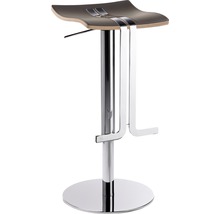 Tabouret de bar avec colonne en métal et repose-pieds
