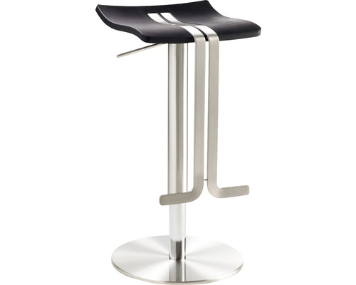 Chaise de bar Mayer Sitzmöbel myWAVE 39 x 39 x 58 cm acier inoxydable/noir 1208-04-677 Chaise de bar Mayer Sitzmöbel myWAVE 39 x 39 x 58 cm acier inoxydable/noir 1208-04-677