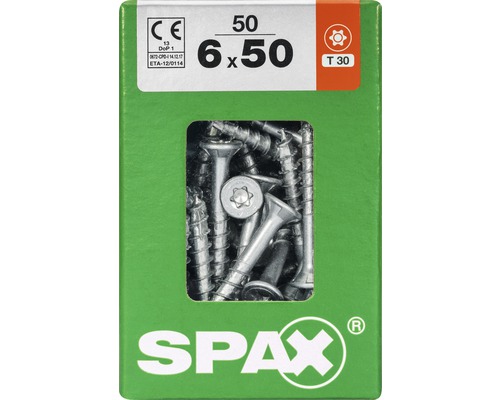 Spax Schrauben 6x50 Millimeter, 50 Stück