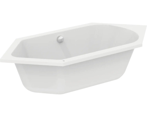 Baignoire blanche avec garniture de vidange