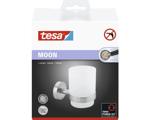Tesa Moon Zahnputzbecher zur Wandmontage im Karton