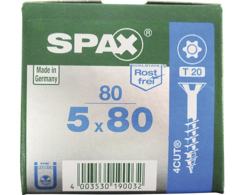 SPAX Universalschrauben 5,0 x 80 mm Packung