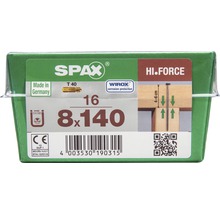 Vis Spax 8x140 millimètres, 16 pièces, avec protection anticorrosion