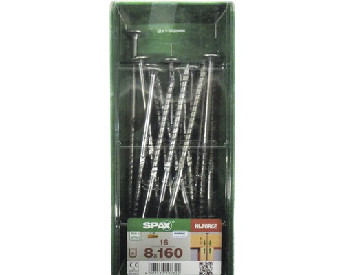 Spax Hi-Force Nägel, 8x160 mm, 16 Stück