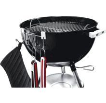 Barbecue boule avec grille, supports à couverts et manique