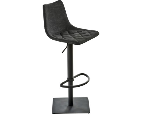 Barstuhl Mayer Sitzmöbel 1275 43 x 50 x 85 cm Stahl schwarz/schwarz 1275-03-547 Höhenverstellbarer Barhocker mit Fußstütze.
