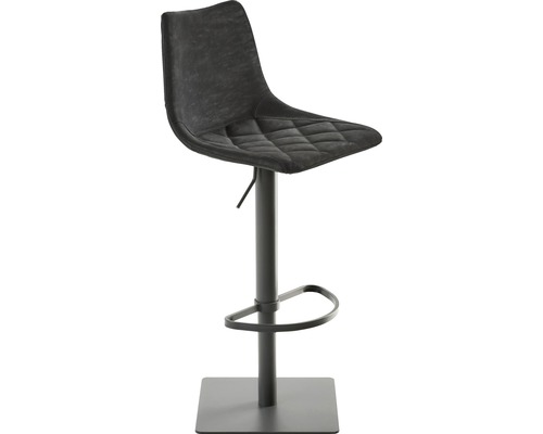 Barstuhl Mayer Sitzmöbel 1275 43 x 50 x 85 cm Stahl grau/schwarz 1275-14-547 Höhenverstellbarer Barhocker mit Fußstütze