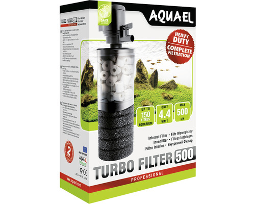 Aquael Turbo Filter 500 Innenfilter im Karton für Aquarien bis 150 Liter