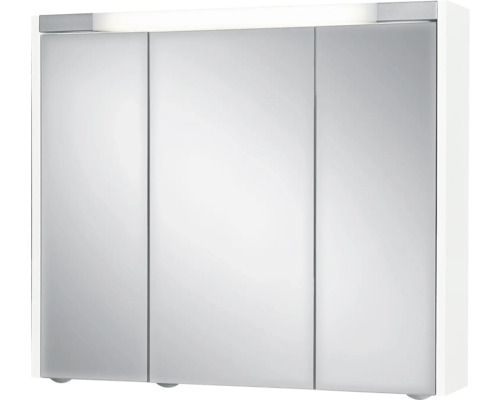 Armoire de toilette Jokey Sarto III 80 x 17 x 69 cm blanc 3 portes led IP 20 Armoire de toilette à trois portes avec éclairage