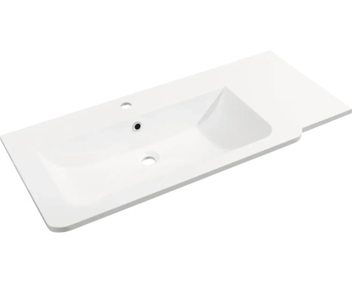 Lavabo pour meuble FACKELMANN Luxor 48,5x100 cm blanc à gauche