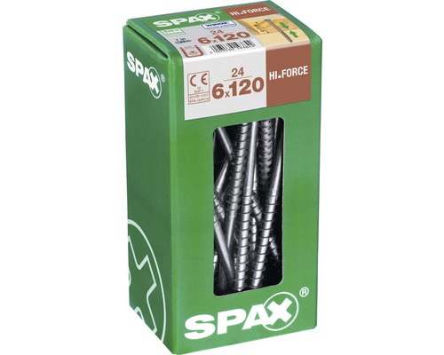 Spax Hi-Force Schrauben, 6 x 120 Millimeter, 24 Stück in Verpackung
