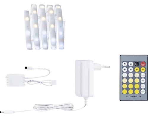 MaxLED 250 Betriebsfertiges Strip-Basisset IP44 1,5 m 7,2W 405 lm 2700 K TunnableWhite beschichtet 45 LED´s 24V Smart Home-fähig nach Erweiterung