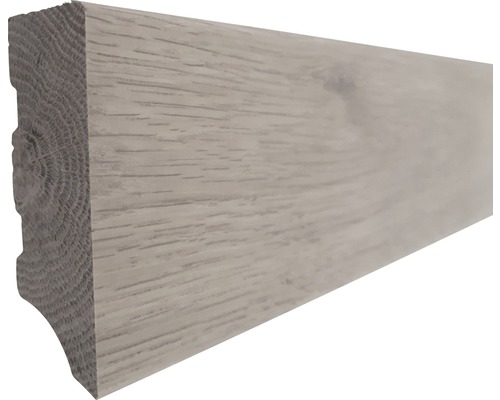 Sockelleiste Eiche Profil B weiß geölt 20 x 60 x 2000 mm Holzleiste für den Innenausbau