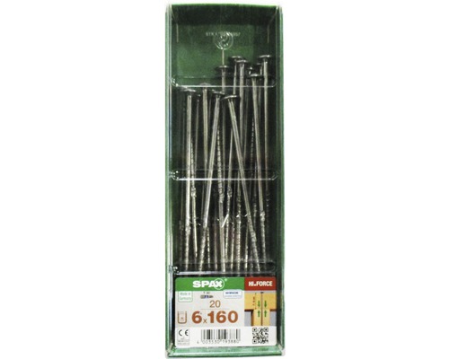 Spax Hi-Force Nägel, 6x160 Millimeter, 20 Stück