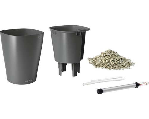 Kit d''irrigation complet pour pots de plantes avec insert de plante, substrat, indicateur de niveau d''eau et mèche
